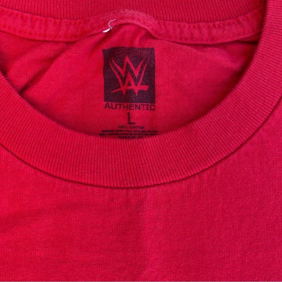 Red sleeveless crewneck tee‎ WWE Shinsuke Nakamura katana graphic. 100% cotton. - Picture 4 of 6